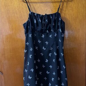H&M Black Dress with Butterfly Design